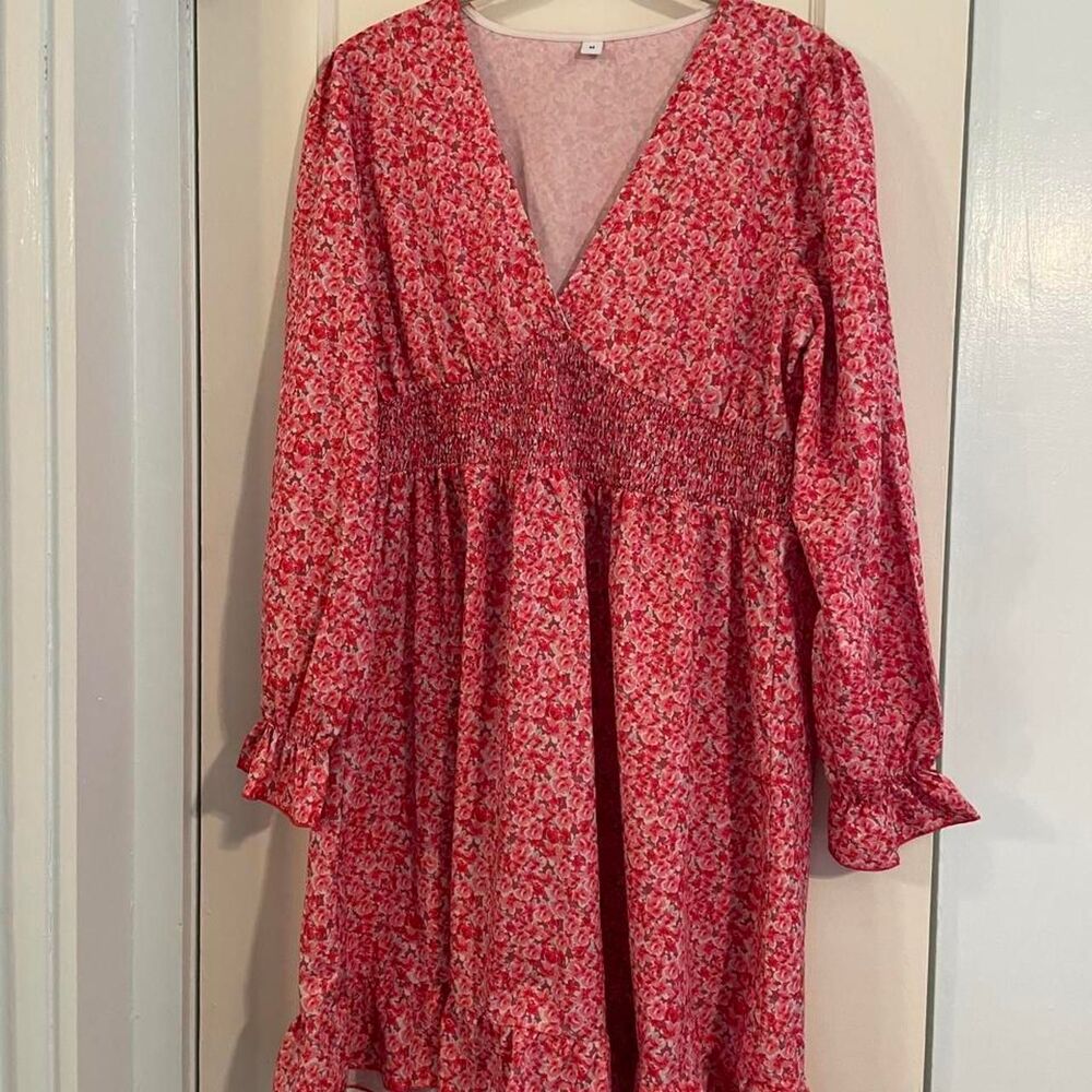 Women's Pink and Red Dress